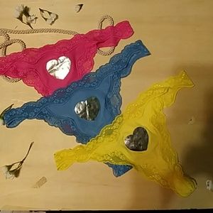 NWT pink Victorias secret thong set